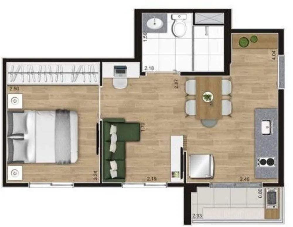 Kitnet-Studio, 25 m² - Foto 5