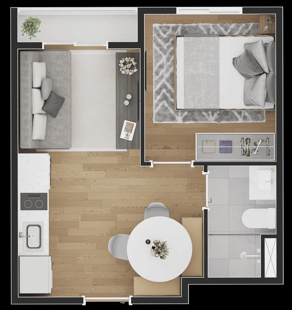 Apartamento, 1 quarto, 45 m² - Foto 7