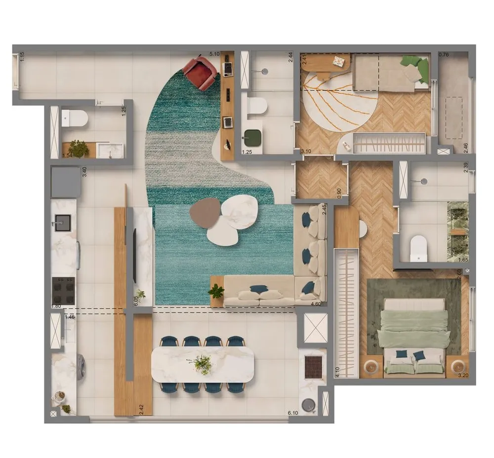 Apartamento, 3 quartos, 87 m² - Foto 9