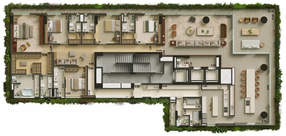 Cobertura, 5 quartos, 821 m² - Foto 2