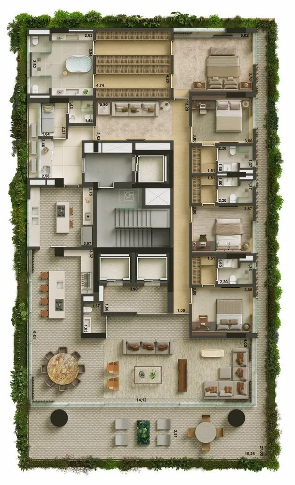 Cobertura, 5 quartos, 821 m² - Foto 7