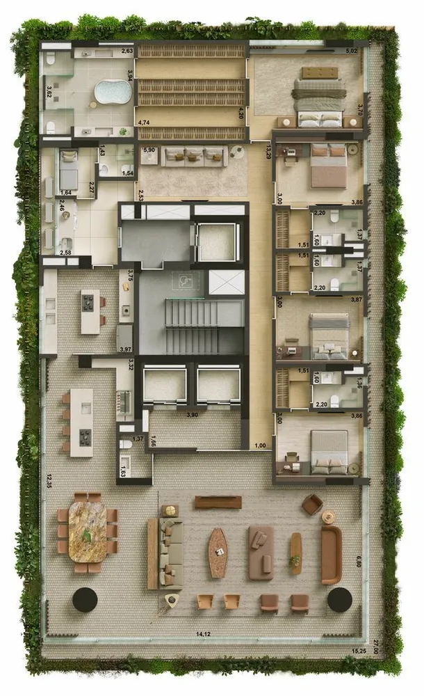 Cobertura, 5 quartos, 821 m² - Foto 6