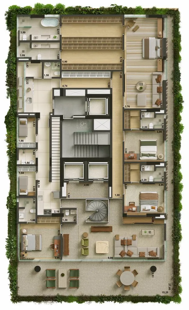 Cobertura, 5 quartos, 821 m² - Foto 3
