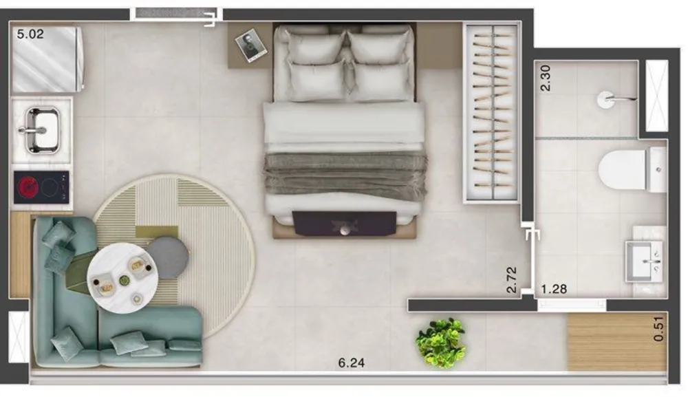 Apartamento, 1 quarto, 24 m² - Foto 9