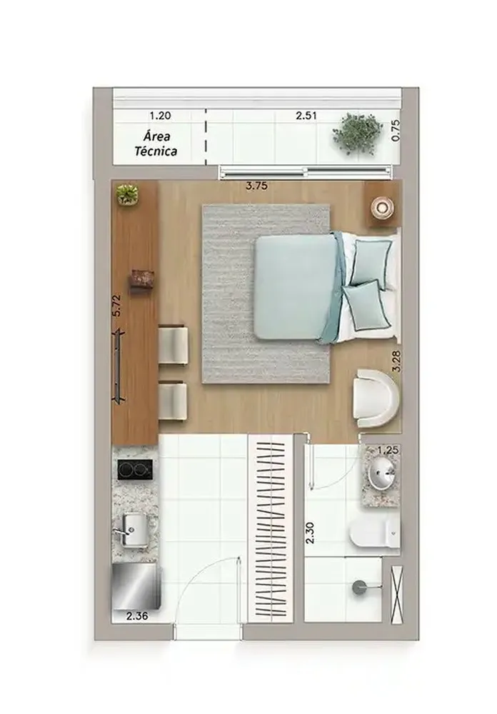 Kitnet-Studio, 33 m² - Foto 6