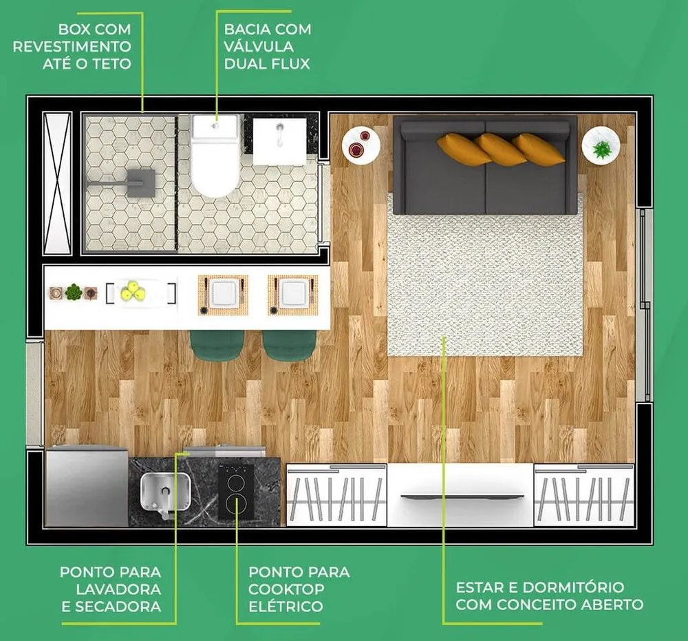 Apartamento, 2 quartos, 35 m² - Foto 8