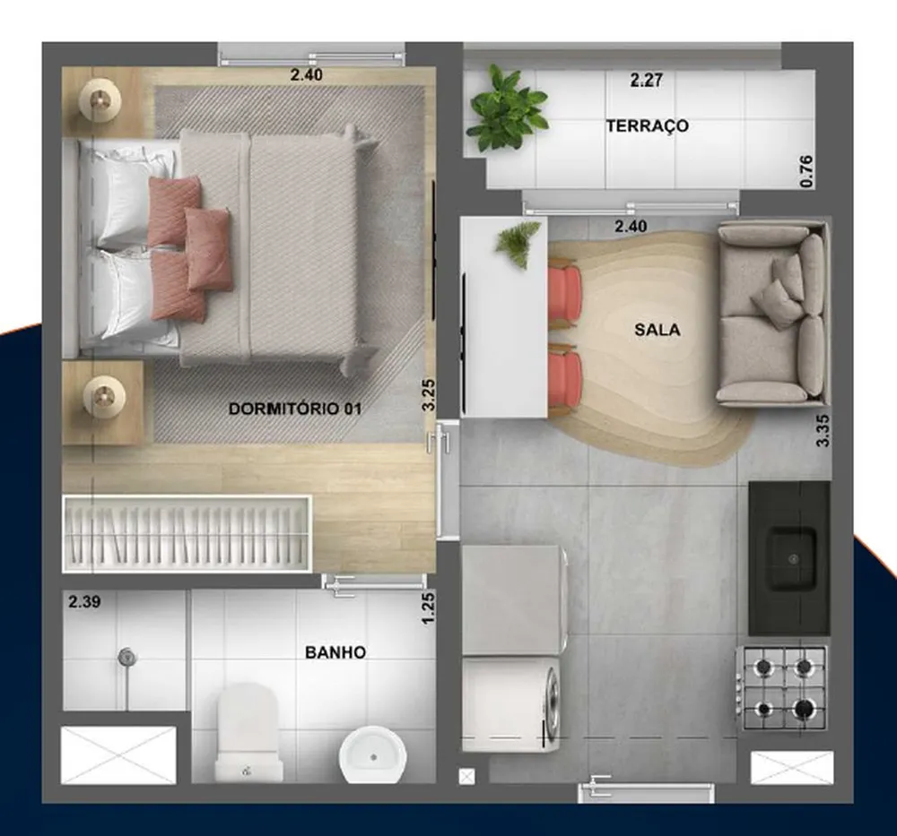Apartamento, 2 quartos, 35 m² - Foto 5