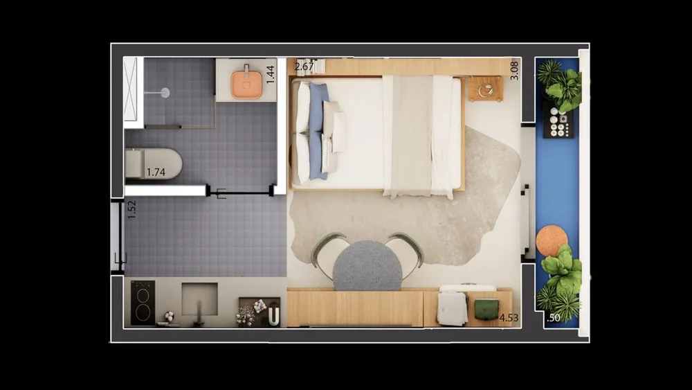 Kitnet-Studio, 14 m² - Foto 8