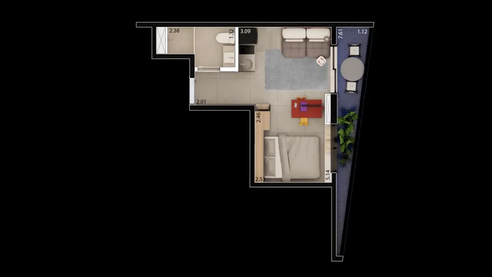 Kitnet-Studio, 14 m² - Foto 5