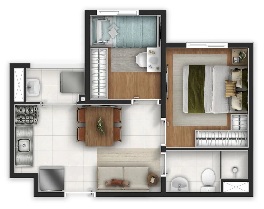 Apartamento, 2 quartos, 34 m² - Foto 12