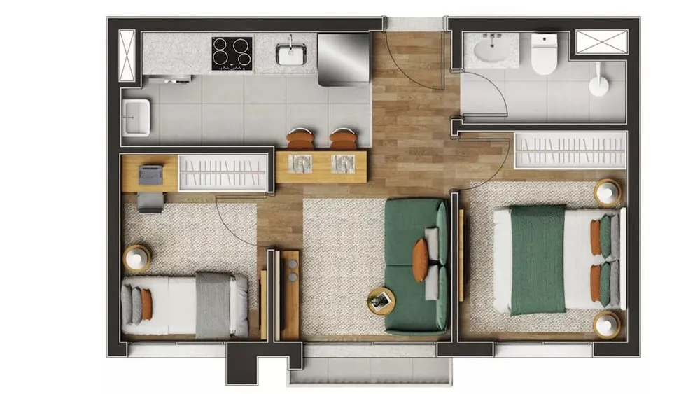 Apartamento, 2 quartos, 43 m² - Foto 5