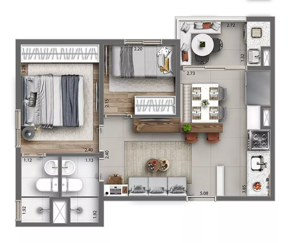 Cobertura, 3 quartos, 81 m² - Foto 4
