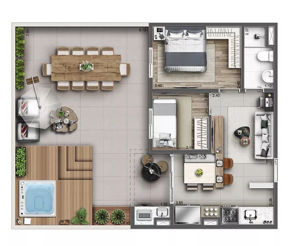 Cobertura, 3 quartos, 81 m² - Foto 15