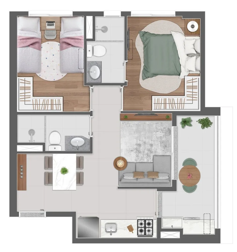 Apartamento, 2 quartos, 48 m² - Foto 5