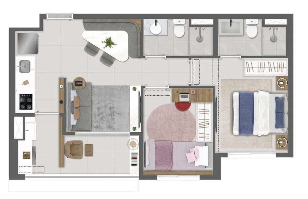 Apartamento, 2 quartos, 48 m² - Foto 6