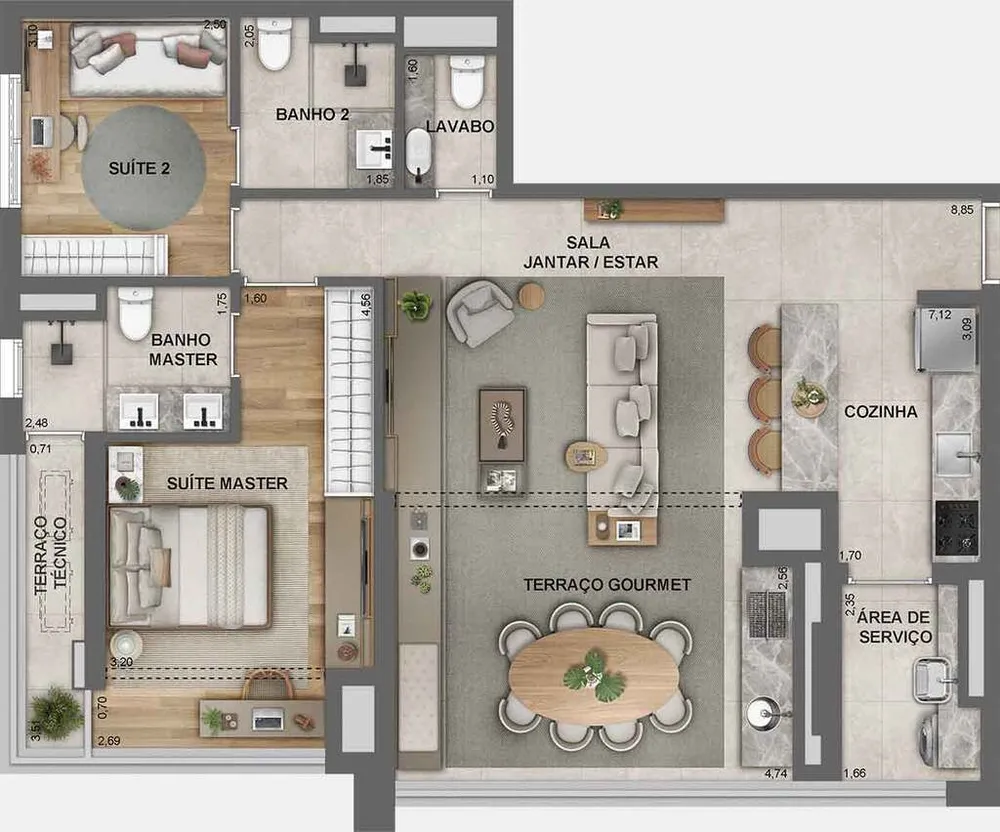 Apartamento, 3 quartos, 206 m² - Foto 8