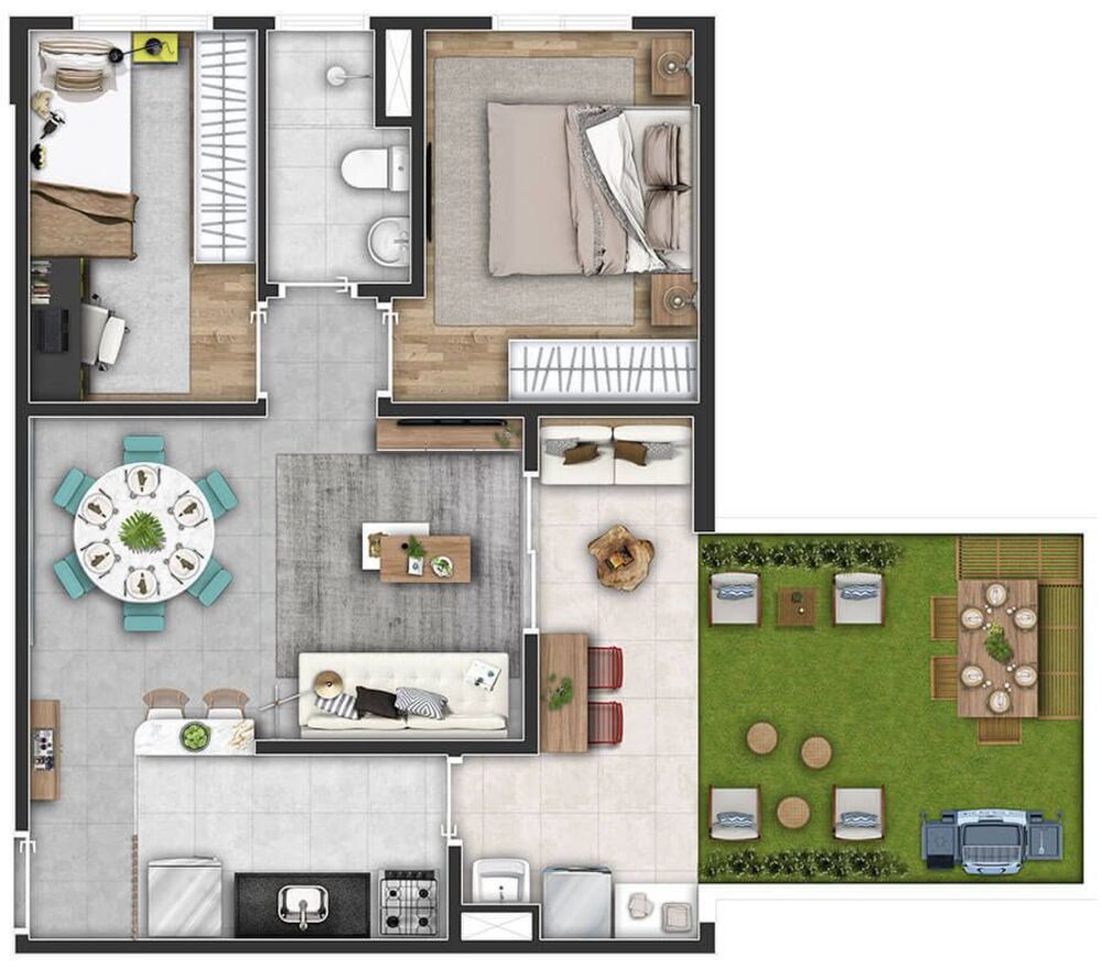 Apartamento à venda com 2 quartos, 59m² - Foto 1