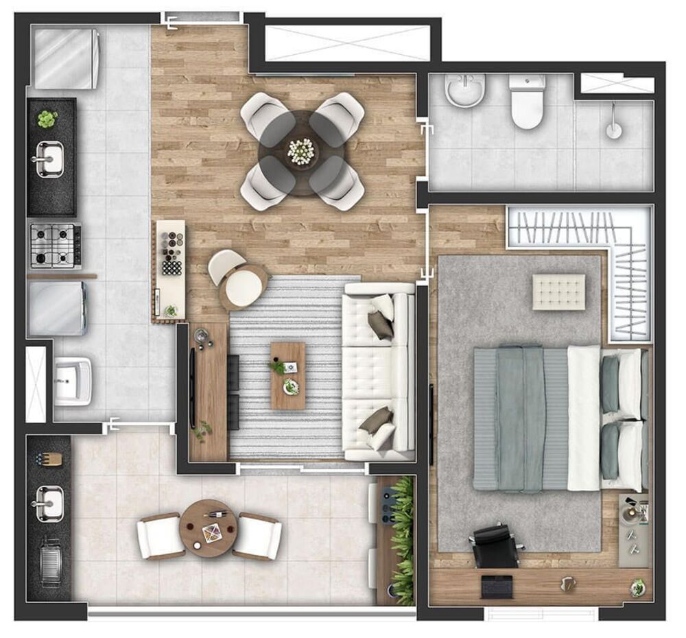 Apartamento à venda com 2 quartos, 59m² - Foto 3