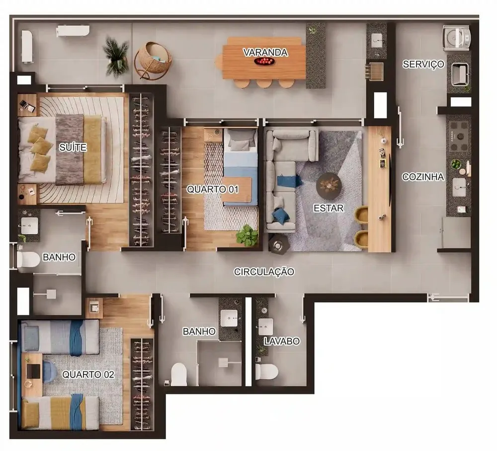 Apartamento, 3 quartos, 93 m² - Foto 12