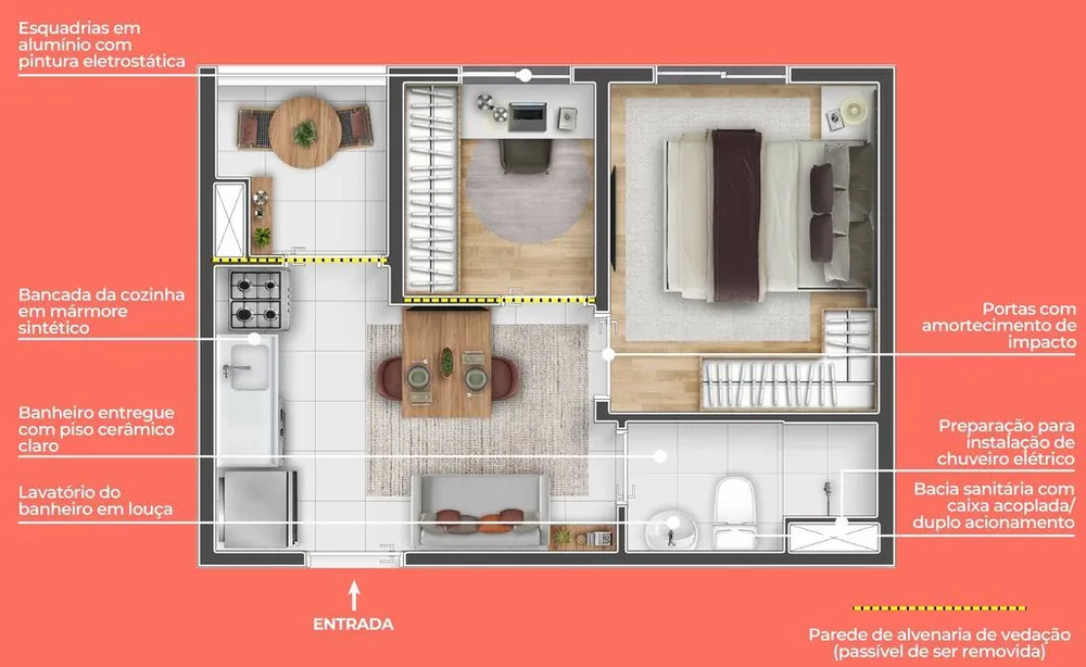 Apartamento, 1 quarto, 26 m² - Foto 7