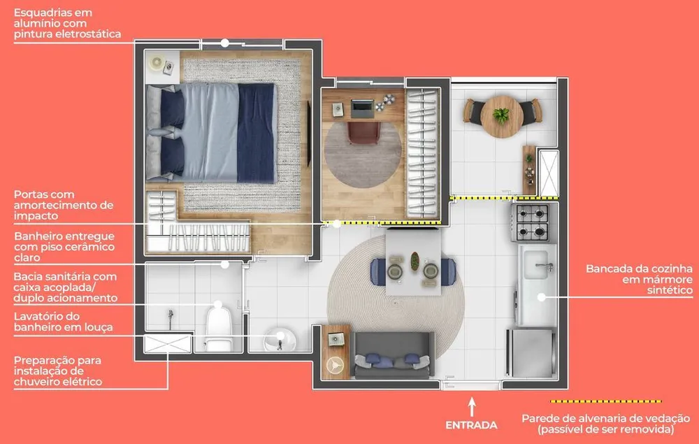 Apartamento, 1 quarto, 26 m² - Foto 6