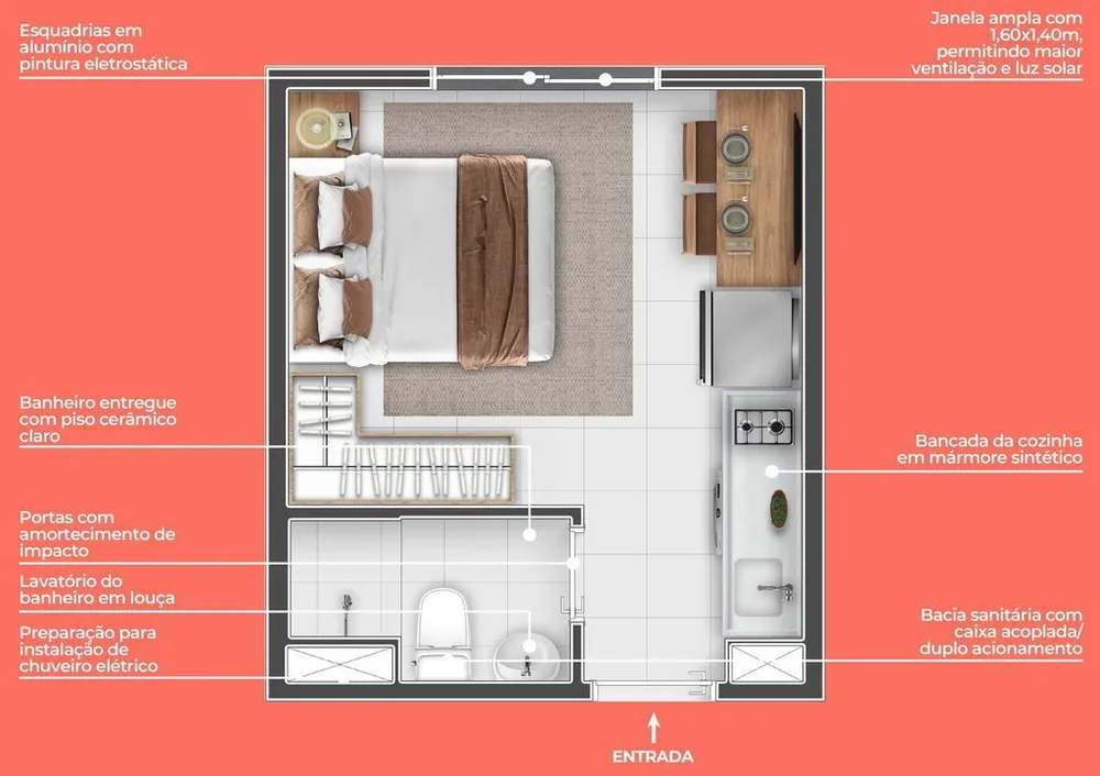 Apartamento, 1 quarto, 26 m² - Foto 5