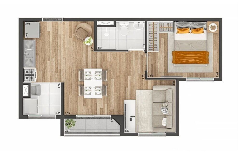 Apartamento, 2 quartos, 37 m² - Foto 16