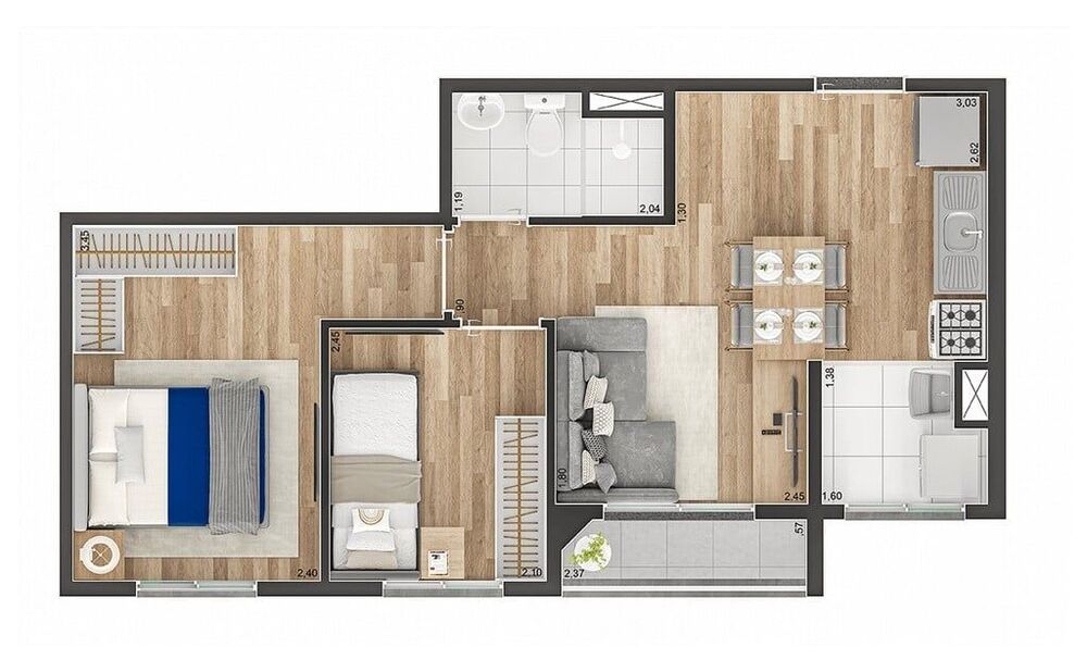 Apartamento, 2 quartos, 37 m² - Foto 17