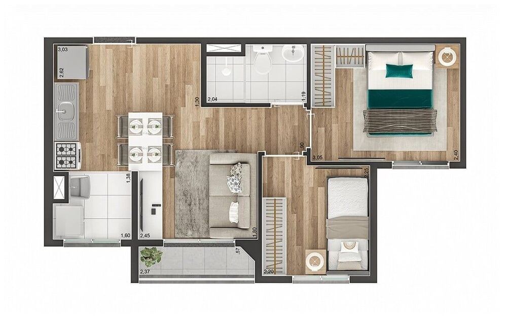 Apartamento, 2 quartos, 37 m² - Foto 19