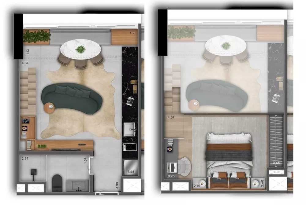 Apartamento, 1 quarto, 48 m² - Foto 1
