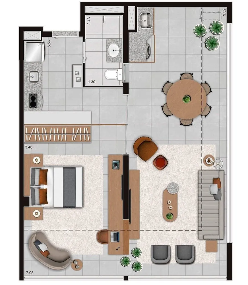 Kitnet-Studio, 24 m² - Foto 7