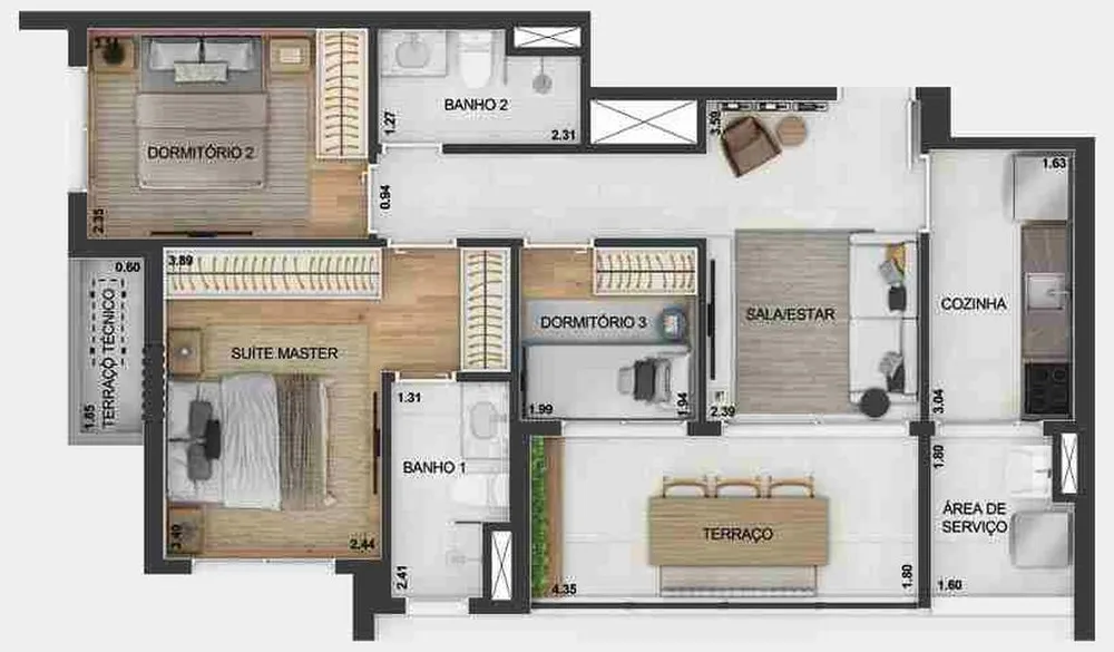 Apartamento, 2 quartos, 51 m² - Foto 6