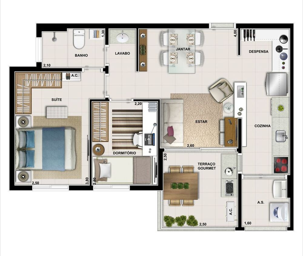 Apartamento, 2 quartos, 58 m² - Foto 8