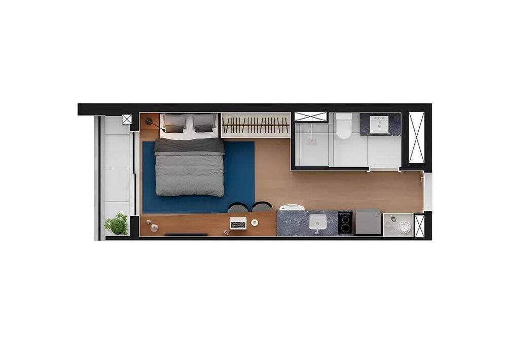 Kitnet-Studio, 28 m² - Foto 7