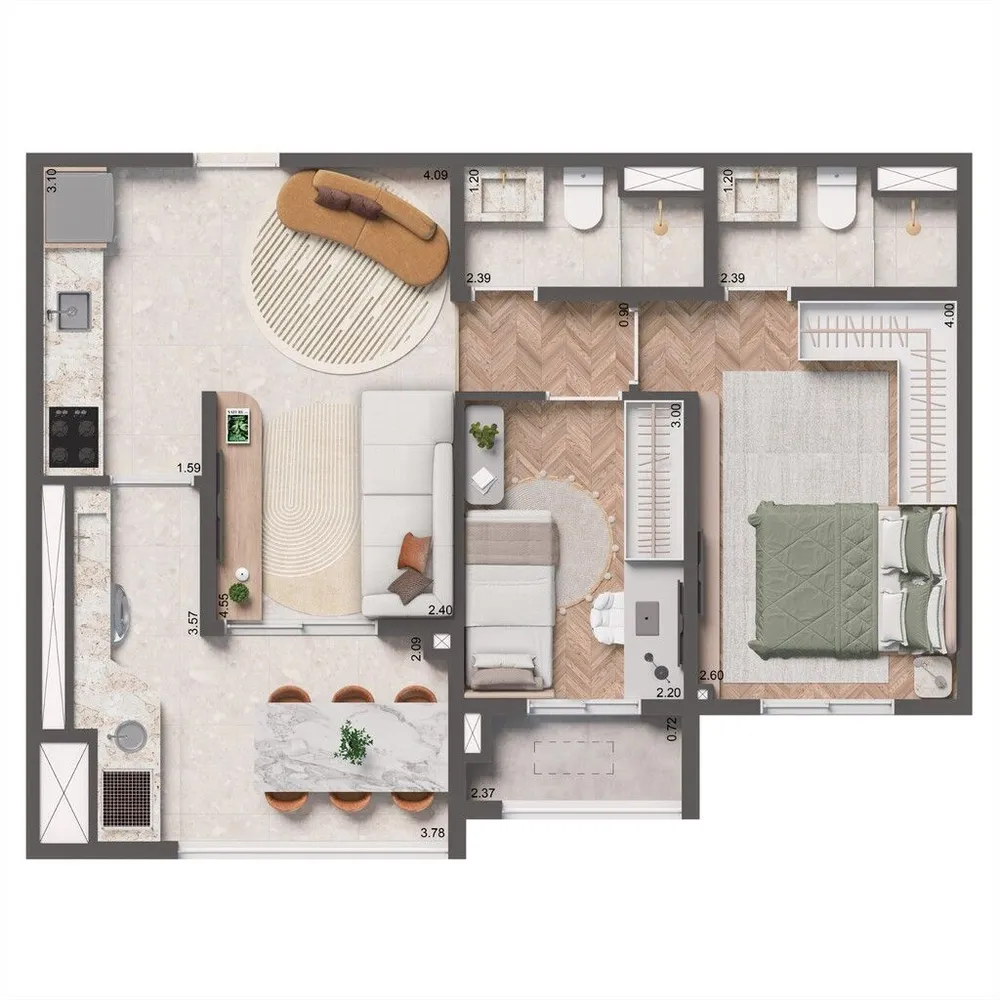 Apartamento, 2 quartos, 84 m² - Foto 12