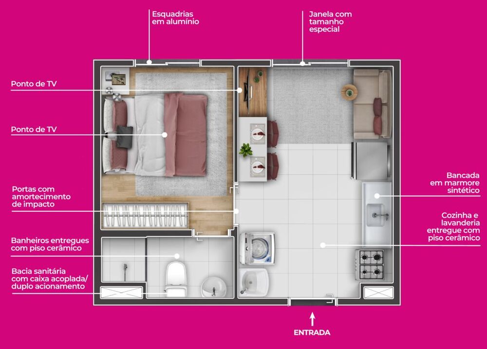 Apartamento à venda com 1 quarto, 30m² - Foto 8