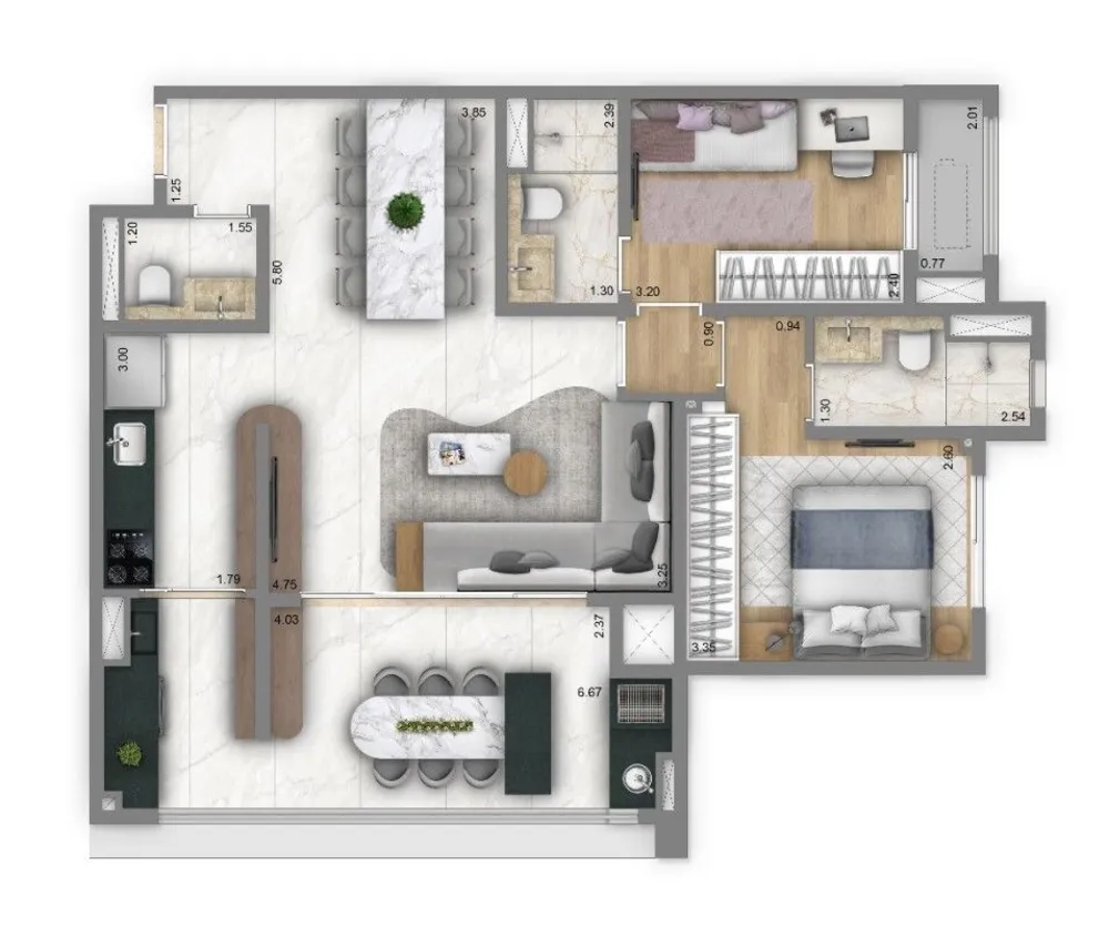 Apartamento, 3 quartos, 82 m² - Foto 7