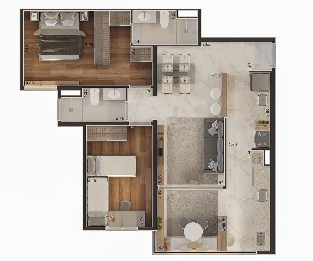 Apartamento, 2 quartos, 71 m² - Foto 7