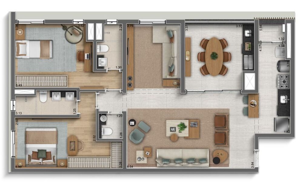 Apartamento, 3 quartos, 159 m² - Foto 3