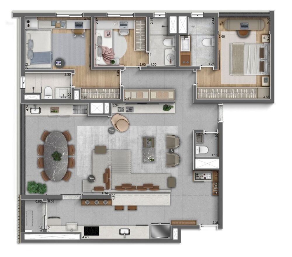 Apartamento, 3 quartos, 159 m² - Foto 4