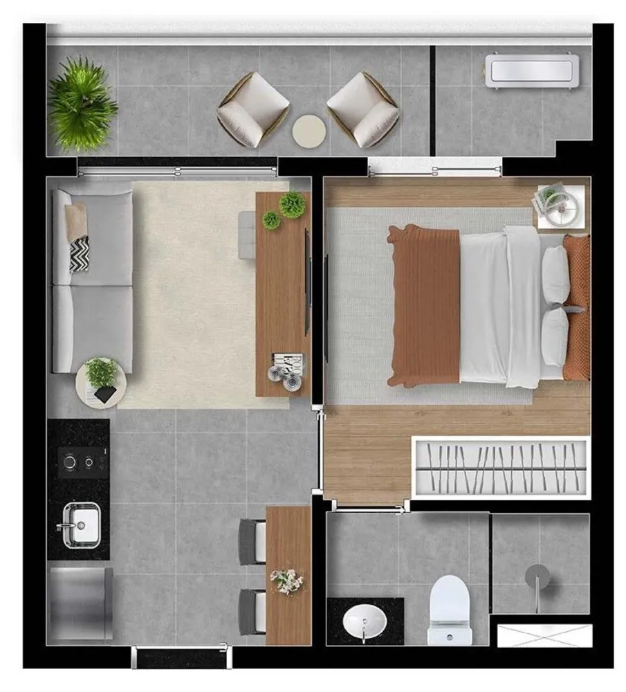 Apartamento, 1 quarto, 43 m² - Foto 12