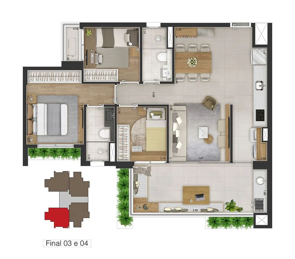 Apartamento, 2 quartos, 80 m² - Foto 10