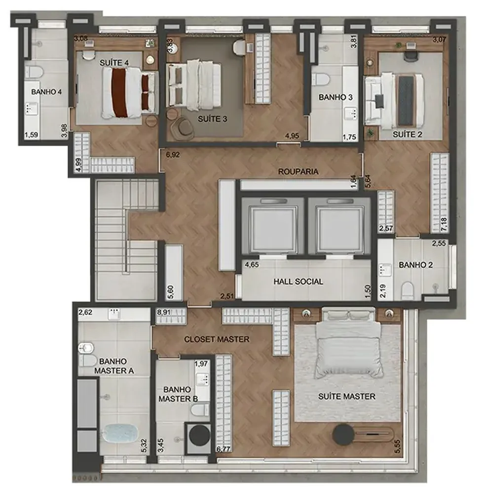 Apartamento, 4 quartos, 293 m² - Foto 9