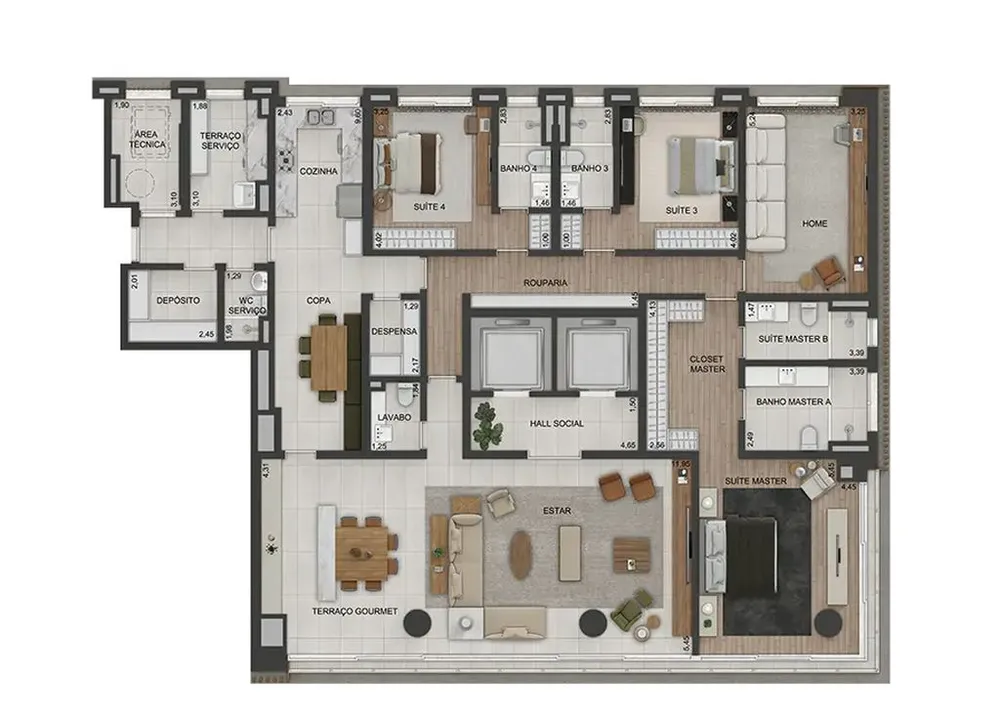 Apartamento, 4 quartos, 293 m² - Foto 10