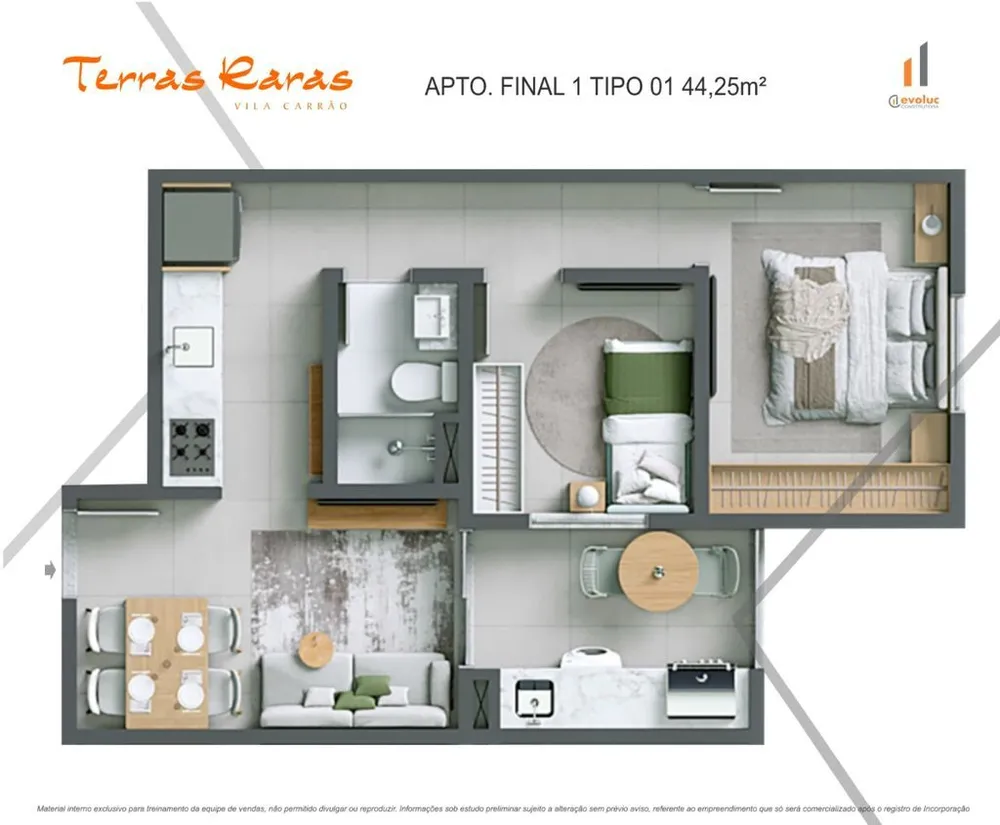 Apartamento, 2 quartos, 45 m² - Foto 10