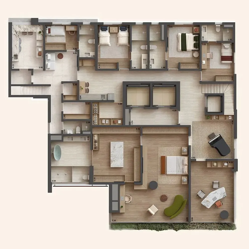 Apartamento, 4 quartos, 343 m² - Foto 2