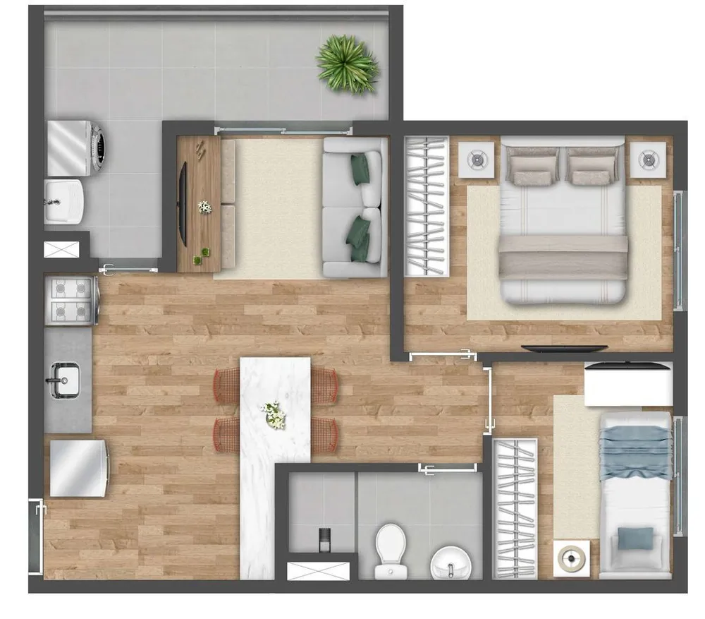 Apartamento, 2 quartos, 43 m² - Foto 8
