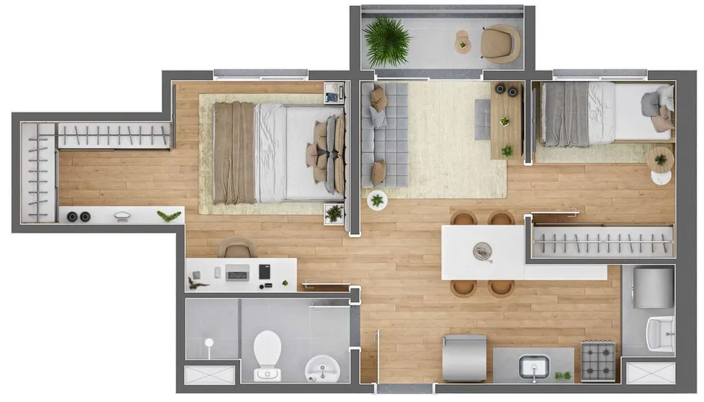 Apartamento, 2 quartos, 43 m² - Foto 7
