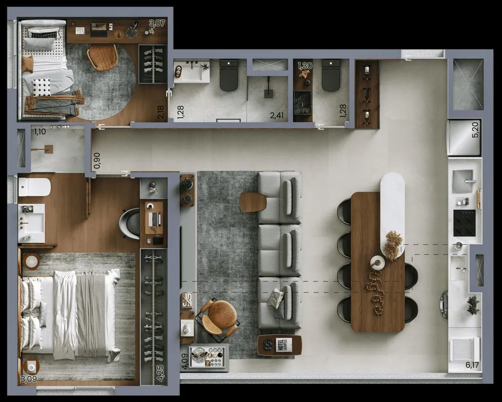 Apartamento, 1 quarto, 33 m² - Foto 2