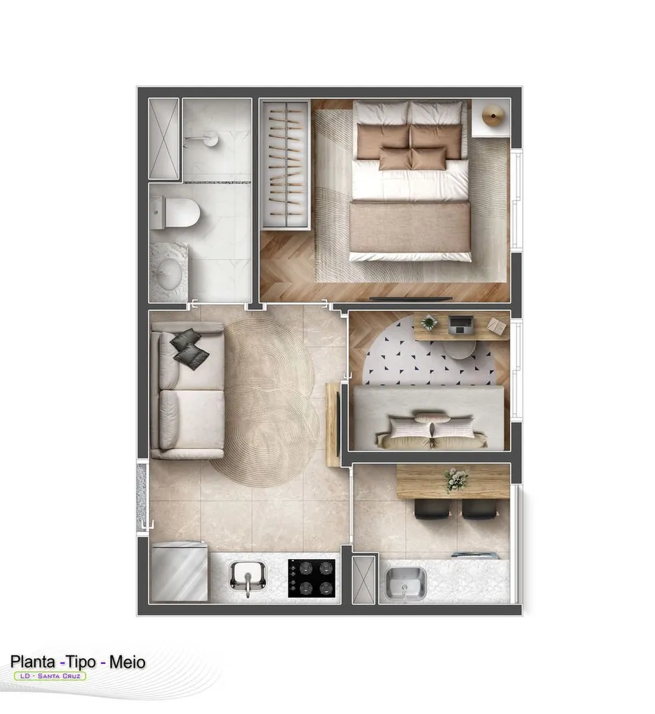 Apartamento, 1 quarto, 27 m² - Foto 8
